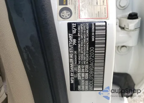 2013 Mercedes-Benz Cls 550 z USA, uszkodzony, nr VIN WDDLJ7DB9DA072030